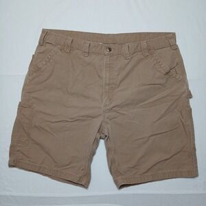 Carhartt Cargo Shorts Mens‎ 46 Brown 10" Canvas Utility Carpenter Workwear Heavy